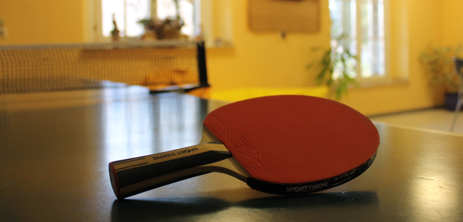 Tischtennisplatte im Spielraum