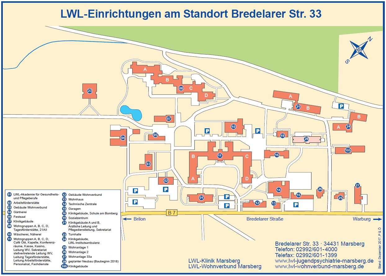 Lageplan für die Einrichtungen Bredelarer Straße 33